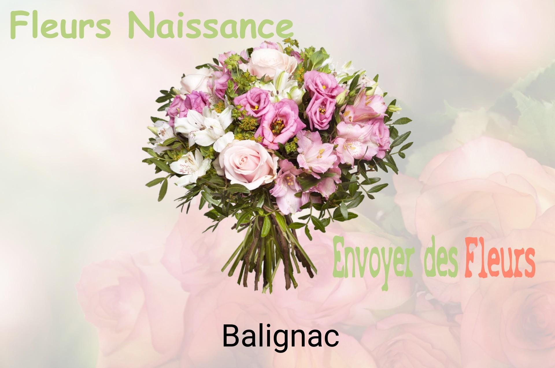 Bouquet de fleurs de naissance livré à Balignac