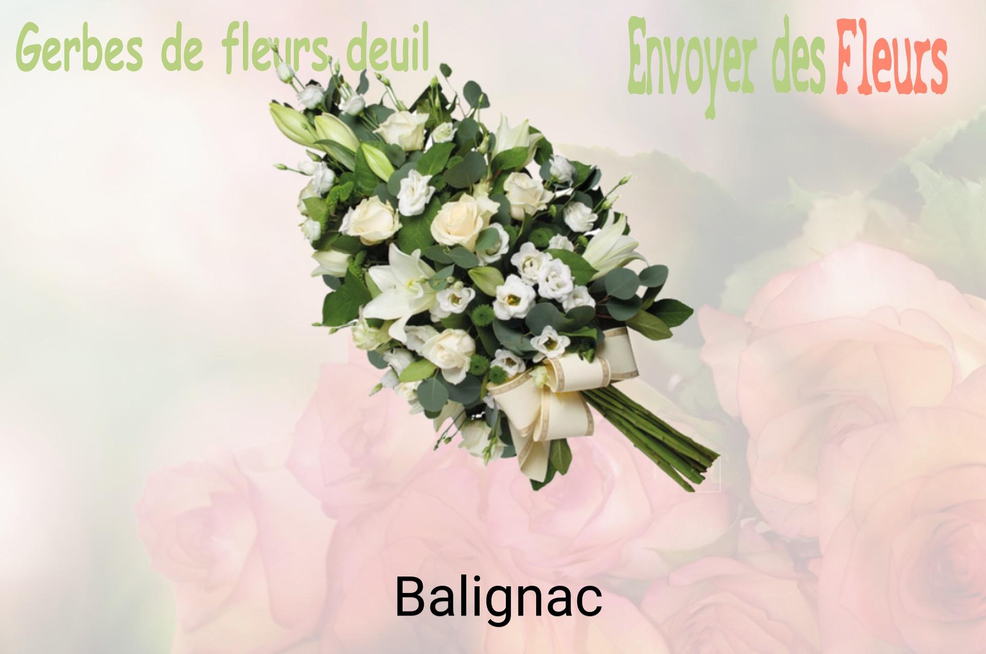 Gerbe de fleurs de deuil livrée à Balignac